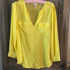 Joie Silk Yellow Blouse